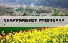 短视频农村搞笑段子剧本（农村题材视频段子）