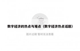 数字经济的热点与难点（数字经济热点话题）