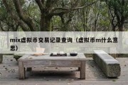 mix虚拟币交易记录查询（虚拟币m什么意思）