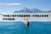 今天晚上有乒乓球直播吗呢（今天晚上有没有乒乓球直播）