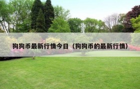 狗狗币最新行情今日（狗狗币的最新行情）