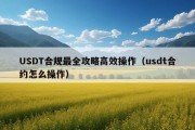 USDT合规最全攻略高效操作（usdt合约怎么操作）