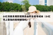 小红书美食爆款视频自由职业者零成本（小红书上做饭的视频赚钱吗）