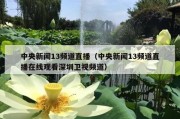中央新闻13频道直播（中央新闻13频道直播在线观看深圳卫视频道）