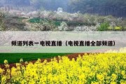 频道列表一电视直播（电视直播全部频道）