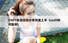 USDT投资经验分享快速上手（usdt如何盈利）