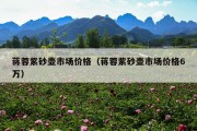 蒋蓉紫砂壶市场价格（蒋蓉紫砂壶市场价格6万）