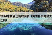 2024年黄雀迁徙时间表（黄雀什么时候大迁徙）