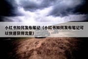 小红书如何发布笔记（小红书如何发布笔记可以快速获得流量）