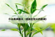 什么新闻最火（目前比较火的新闻）