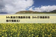 btc美金行情最新价格（btc行情最新价格行情美元）