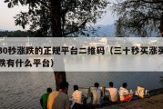30秒涨跌的正规平台二维码（三十秒买涨买跌有什么平台）