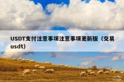 USDT支付注意事项注意事项更新版（交易usdt）