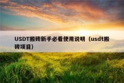 USDT搬砖新手必看使用说明（usdt搬砖项目）