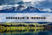 郑军紫砂壶多少钱一把（郑军紫砂百度）