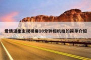 爱情温柔主观视角10分钟相机拍的简单介绍