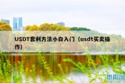 USDT套利方法小白入门（usdt买卖操作）