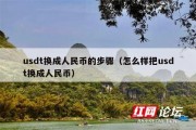 usdt换成人民币的步骤（怎么样把usdt换成人民币）