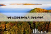 泡吧社区酒吧游戏道具（泡吧好玩吗）