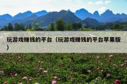 玩游戏赚钱的平台（玩游戏赚钱的平台苹果版）