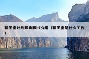 聊天室计划盈利模式介绍（聊天室是什么工作）