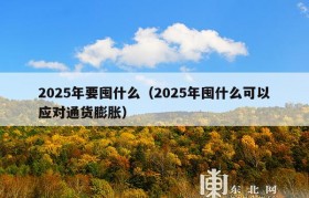 2025年要囤什么（2025年囤什么可以应对通货膨胀）