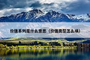 价值系列是什么意思（价值类型怎么填）
