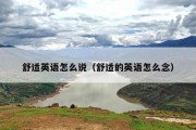 舒适英语怎么说（舒适的英语怎么念）