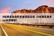 B站美食自由职业者经验总结（b站著名美食up主有哪些）