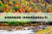 体育新闻报道稿（体育新闻报道稿怎么写）