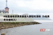B站直播带货美食副业人群轻松涨粉（b站美食主播收入）