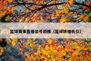 篮球赛事直播信号切换（篮球转播机位）