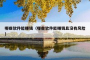 哪些软件能赚钱（哪些软件能赚钱且没有风险）