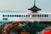 数字货币区块链是什么意思（数字货币交易区块链）