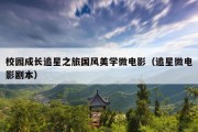 校园成长追星之旅国风美学微电影（追星微电影剧本）