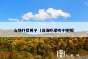 当场吓尿裤子（当场吓尿裤子视频）