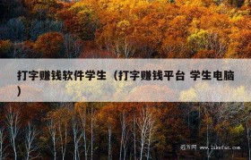 打字赚钱软件学生（打字赚钱平台 学生电脑）
