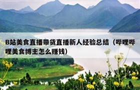 B站美食直播带货直播新人经验总结（哔哩哔哩美食博主怎么赚钱）