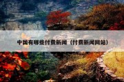 中国有哪些付费新闻（付费新闻网站）