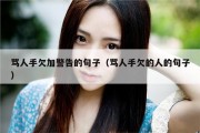 骂人手欠加警告的句子（骂人手欠的人的句子）