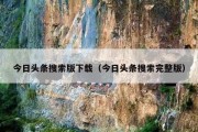 今日头条搜索版下载（今日头条搜索完整版）