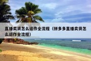 直播卖货怎么运作全流程（拼多多直播卖货怎么运作全流程）