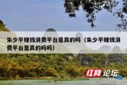 朱少平赚钱消费平台是真的吗（朱少平赚钱消费平台是真的吗吗）