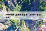 USDT挖矿方法新手必看（挖usdt币赚钱吗）
