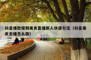 抖音爆款视频美食直播新人快速引流（抖音美食主播怎么做）