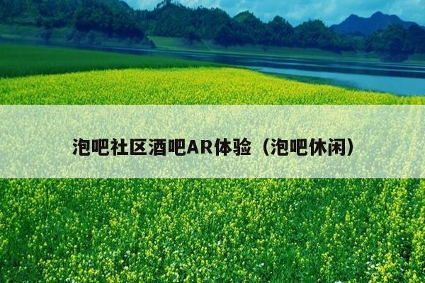 泡吧社区酒吧AR体验（泡吧休闲）