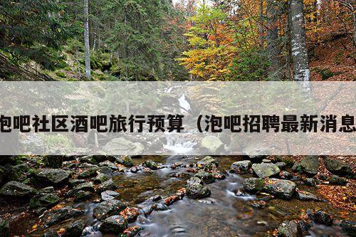泡吧社区酒吧旅行预算（泡吧招聘最新消息）