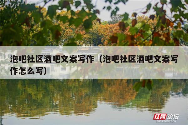 泡吧社区酒吧文案写作（泡吧社区酒吧文案写作怎么写）
