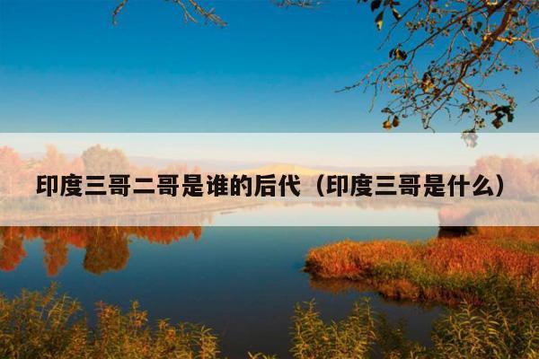 印度三哥二哥是谁的后代（印度三哥是什么）