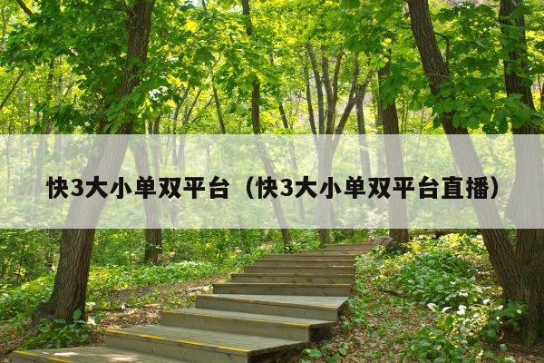 快3大小单双平台(快3大小单双平台直播)